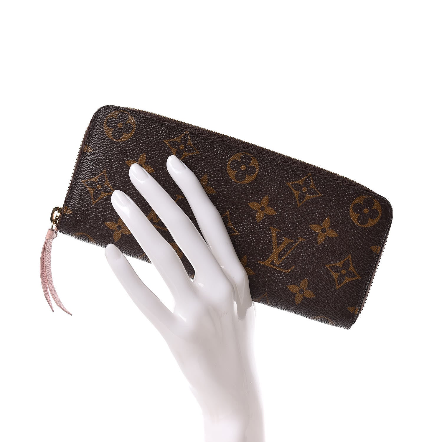 Louis Vuitton Monogram Clemence Wallet Rose Ballerine 2 of 7