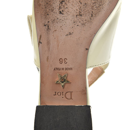 Christian Dior Patent Ribbon J'Adior Slingback Ballet Flats 36 Off White 7 of 12