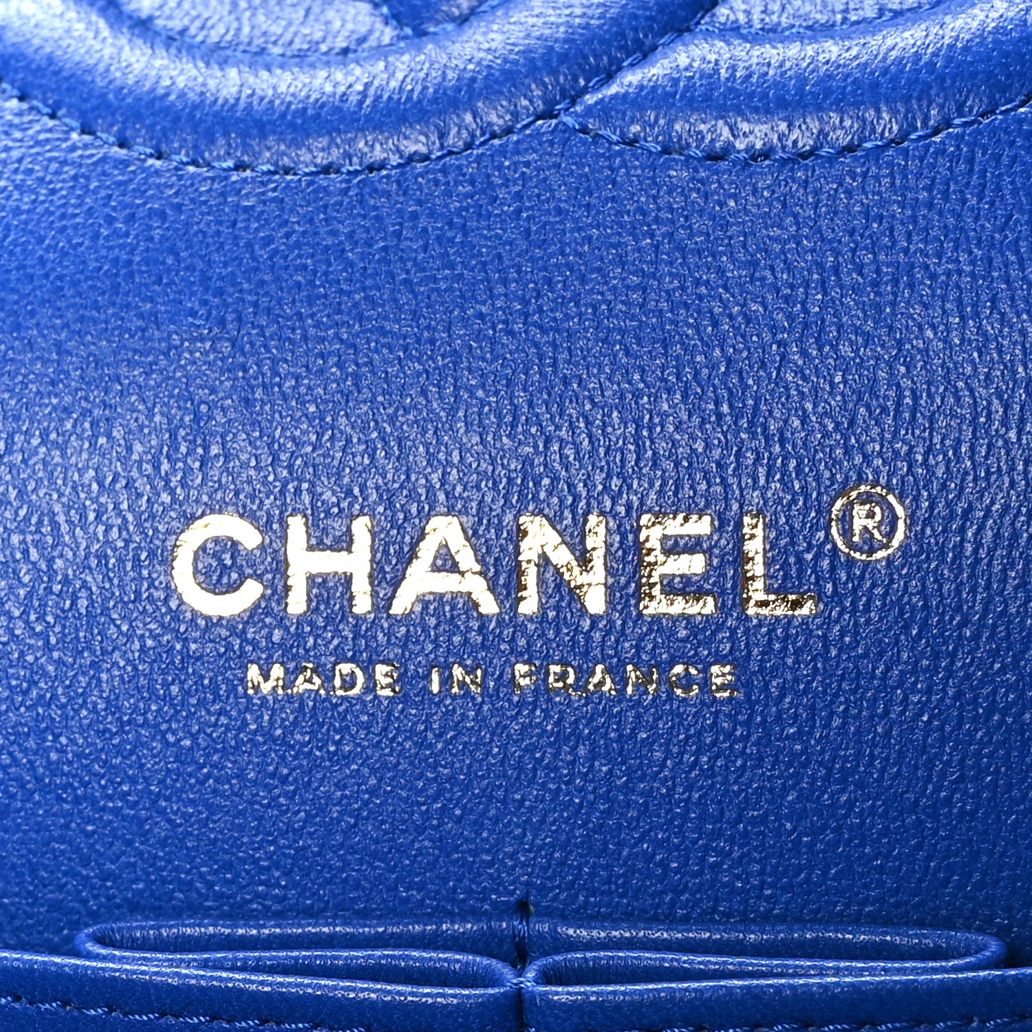Chanel Caviar Quilted Medium Double Flap Blue 6 of 10