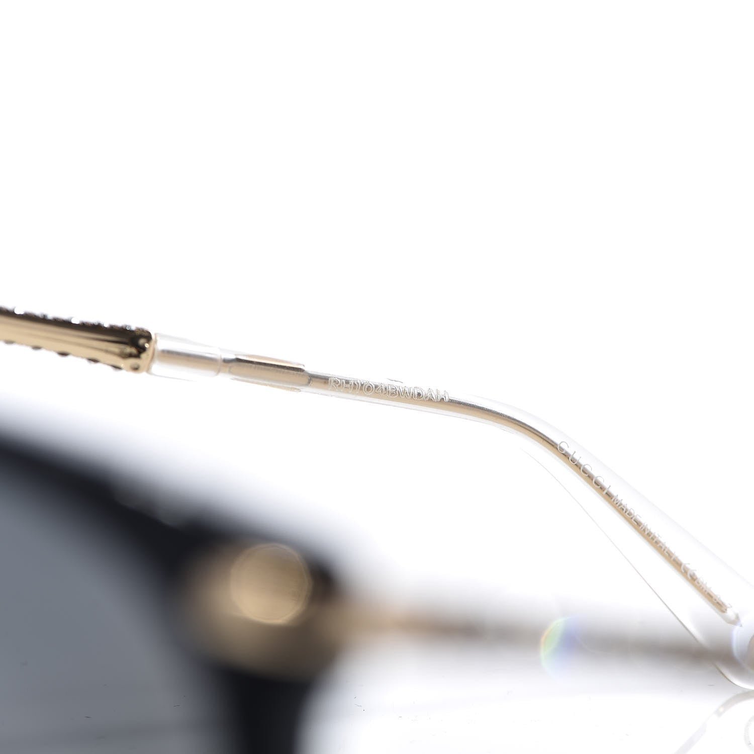Gucci Crystal Bamboo Cat Eye GG 3771/N/F/S Sunglasses Gold 7 of 10