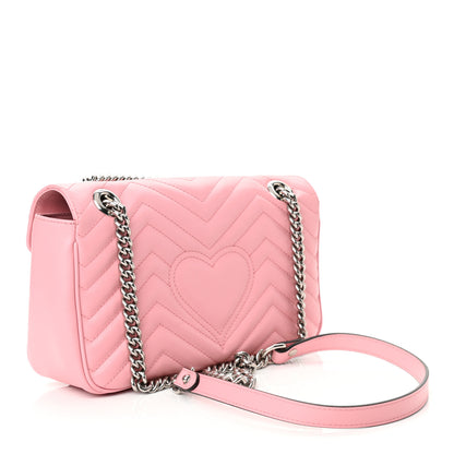 Gucci Calfskin Matelasse Small GG Marmont Shoulder Bag Wild Rose 2 of 9