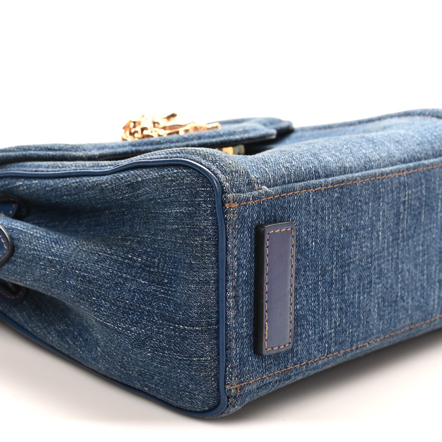 Versace Denim La Medusa Chain Tote Navy Blue 1836318 – FASHIONPHILE