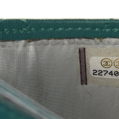 Chanel Lambskin Quilted Card Holder Green 7 of 11