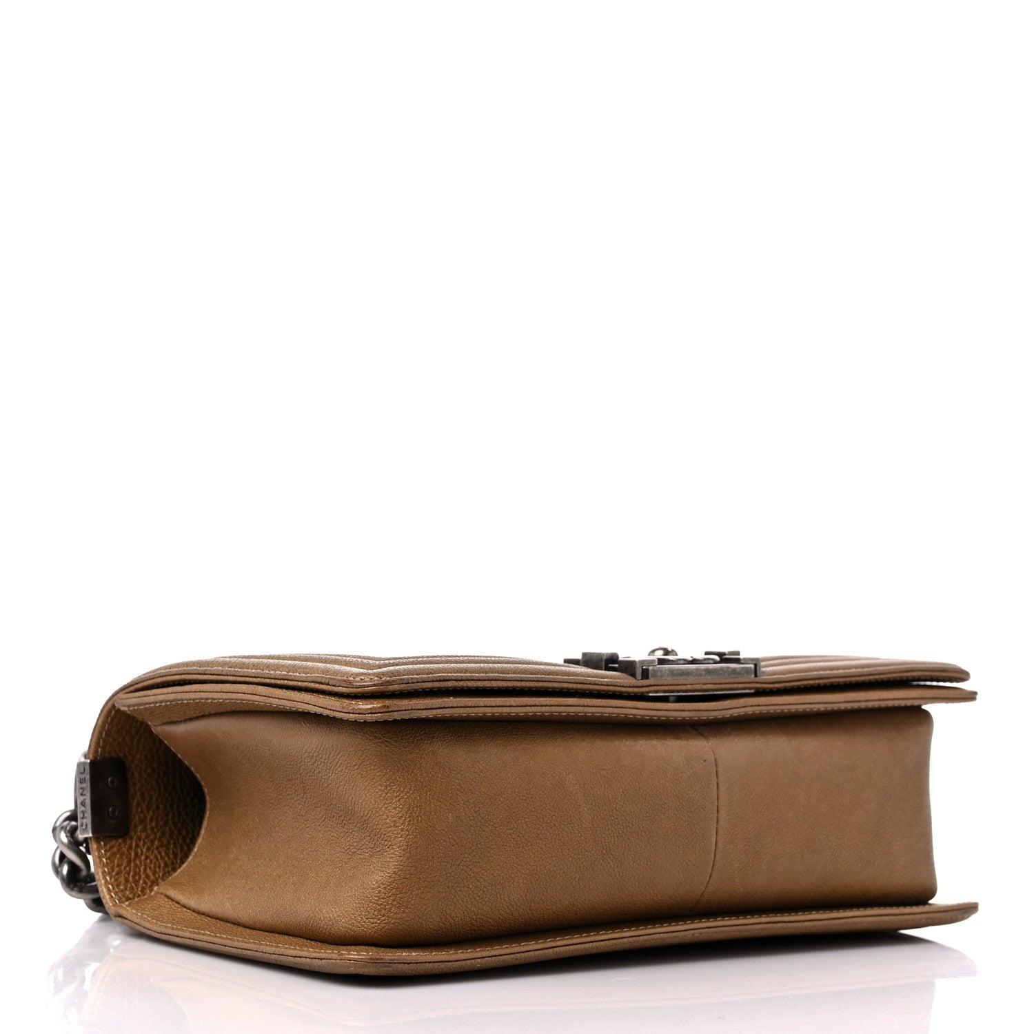 Chanel Caviar Quilted Medium Boy Flap Dark Gold 4 of 13