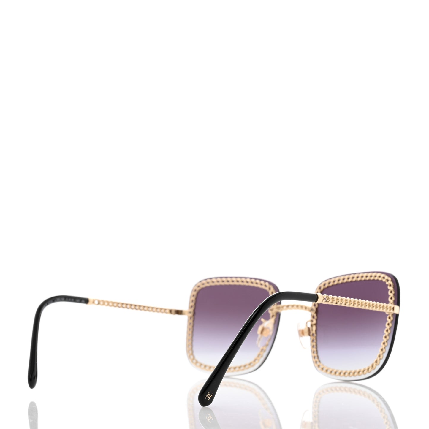 Chain Square Sunglasses 4244 Black