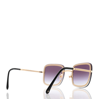 Chanel Chain Square Sunglasses 4244 Black 4 of 8