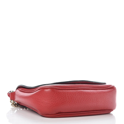 Gucci Pebbled Calfskin Small Soho Flap Crossbody Red 4 of 16