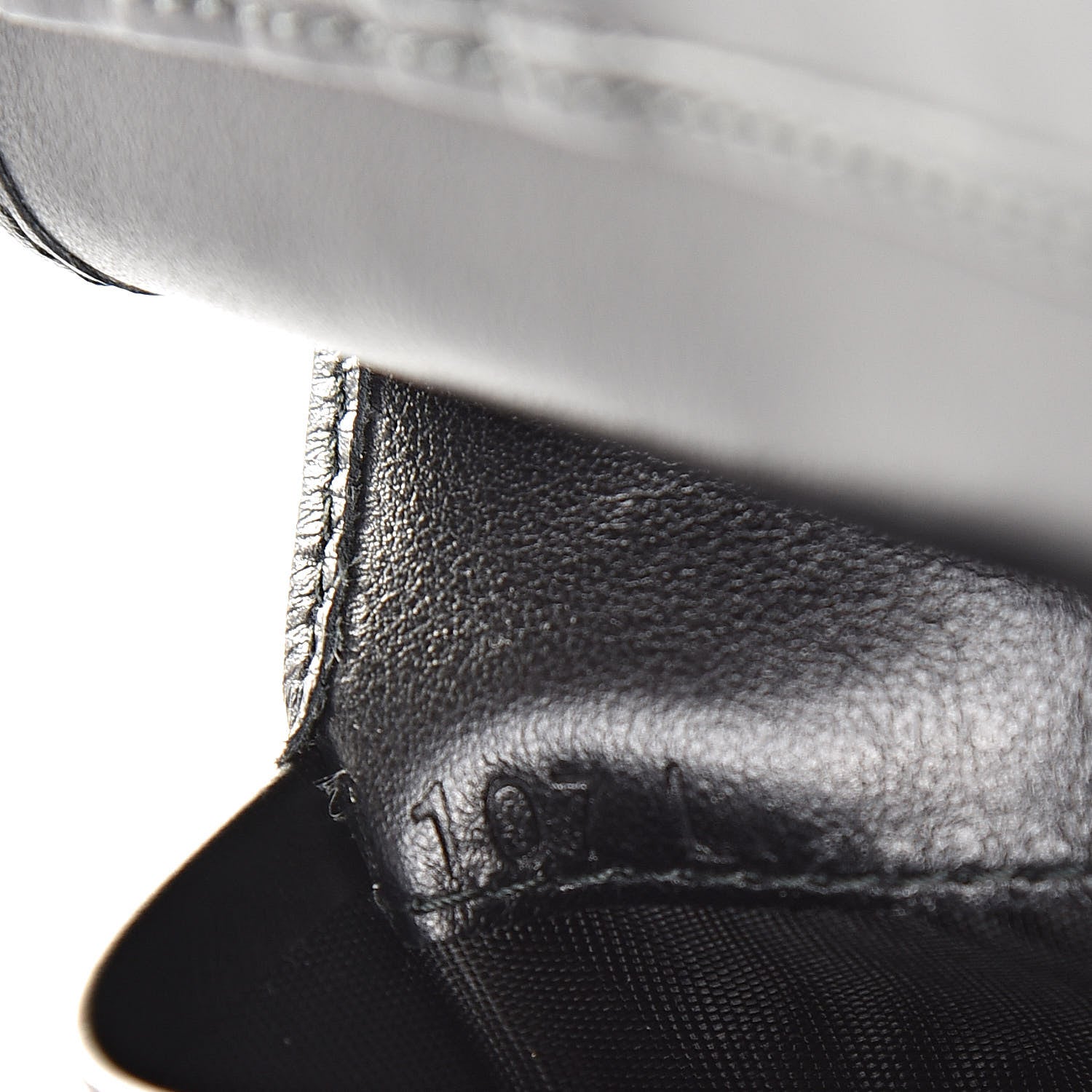 Prada Soft Calfskin Studded Compact Wallet Black 7 of 7