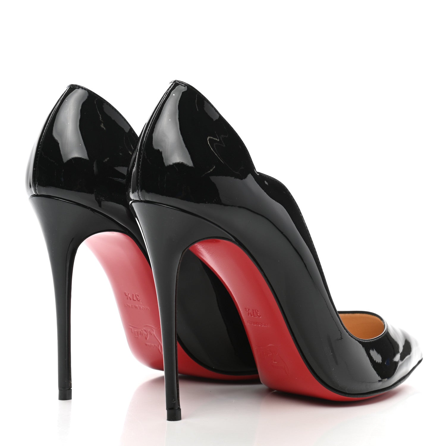 Christian Louboutin Patent Hot Chick 100 Pumps 37.5 Black 4 of 8