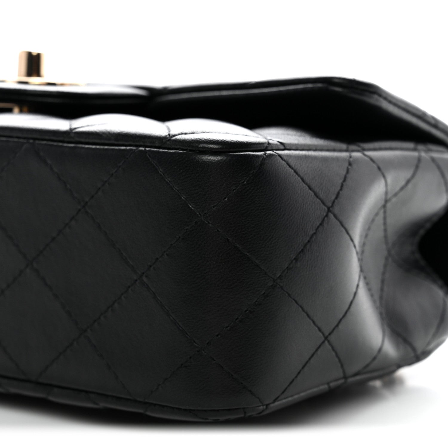 Chanel Lambskin Quilted Mini Top Handle Rectangular Flap Black 10 of 11