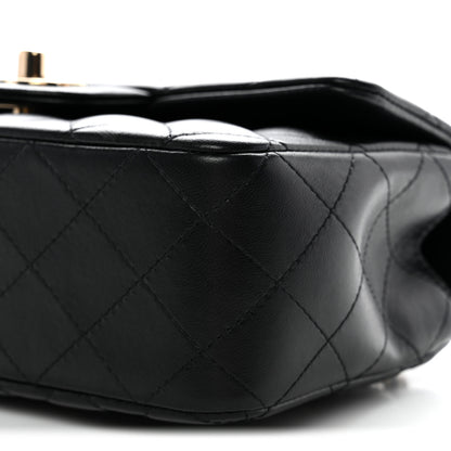 Chanel Lambskin Quilted Mini Top Handle Rectangular Flap Black 10 of 11