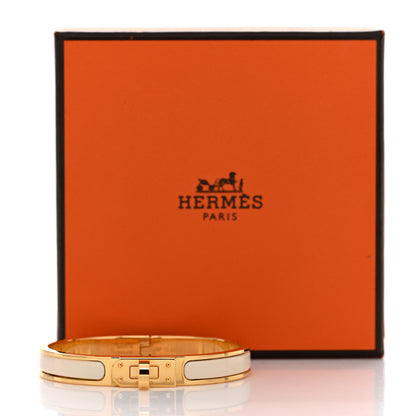 Hermes Enamel Mini Clic Kelly Bracelet PM Creme 5 of 5