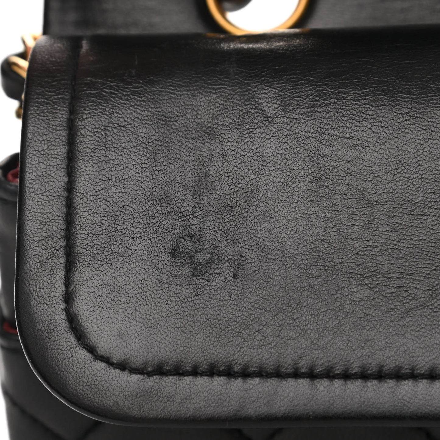 Lambskin Quilted Small Double Flap Black