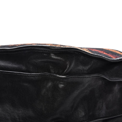 Proenza Schouler Lambskin Blanket Print Large PS1 Satchel Black 13 of 14