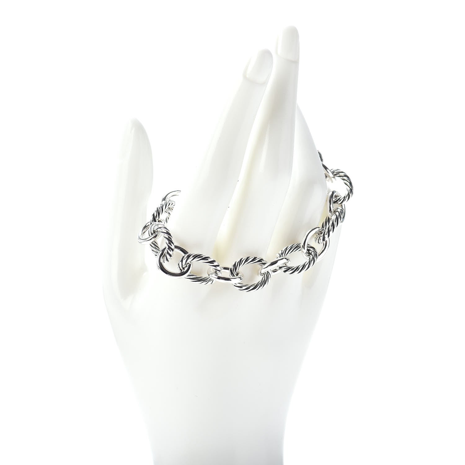 David Yurman Sterling Silver 12mm Large Oval Link Bracelet 2 of 4