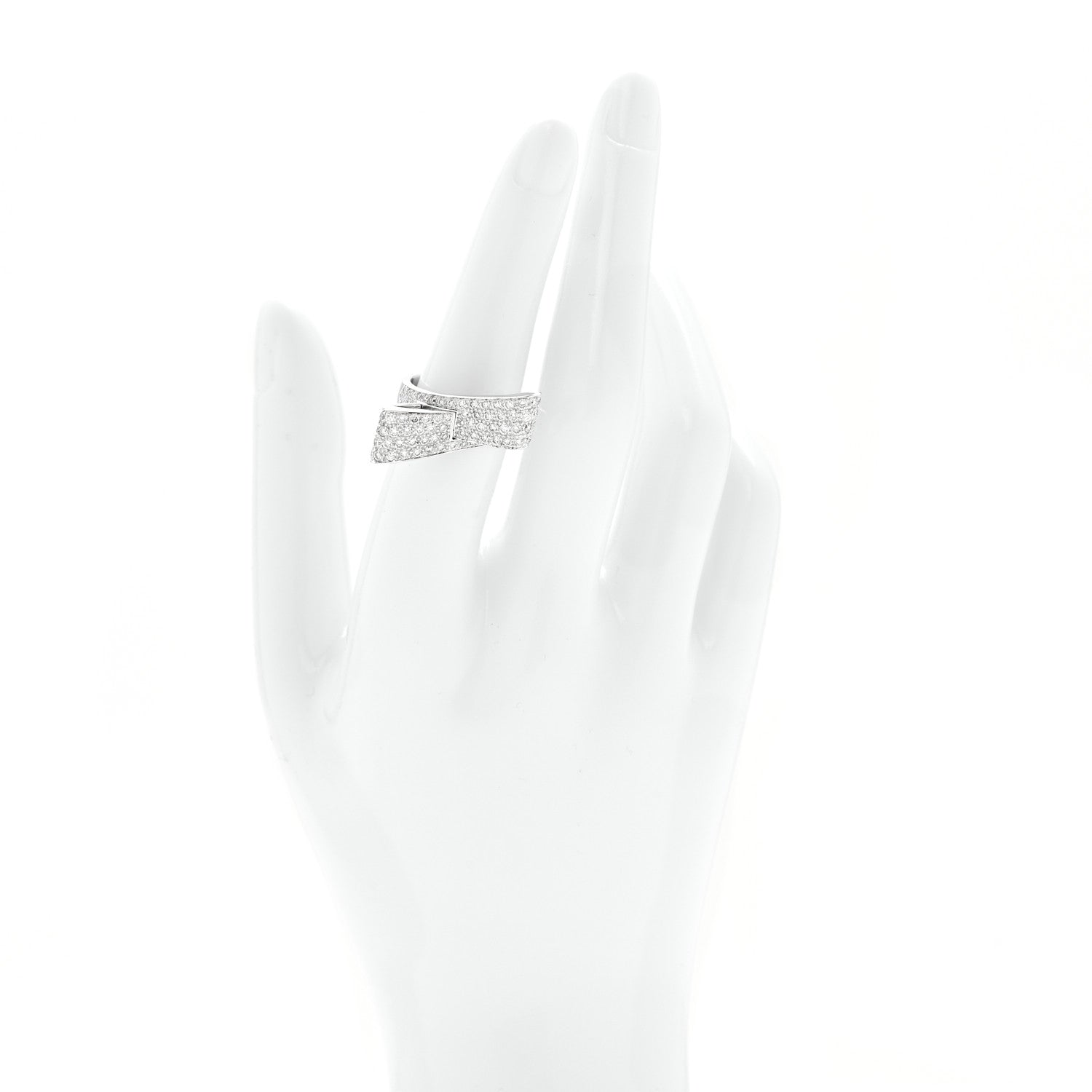 Parker & West by FASHIONPHILE 18K White Gold Diamond 1.26ctw Bow Ring 53 6.25 2 of 10