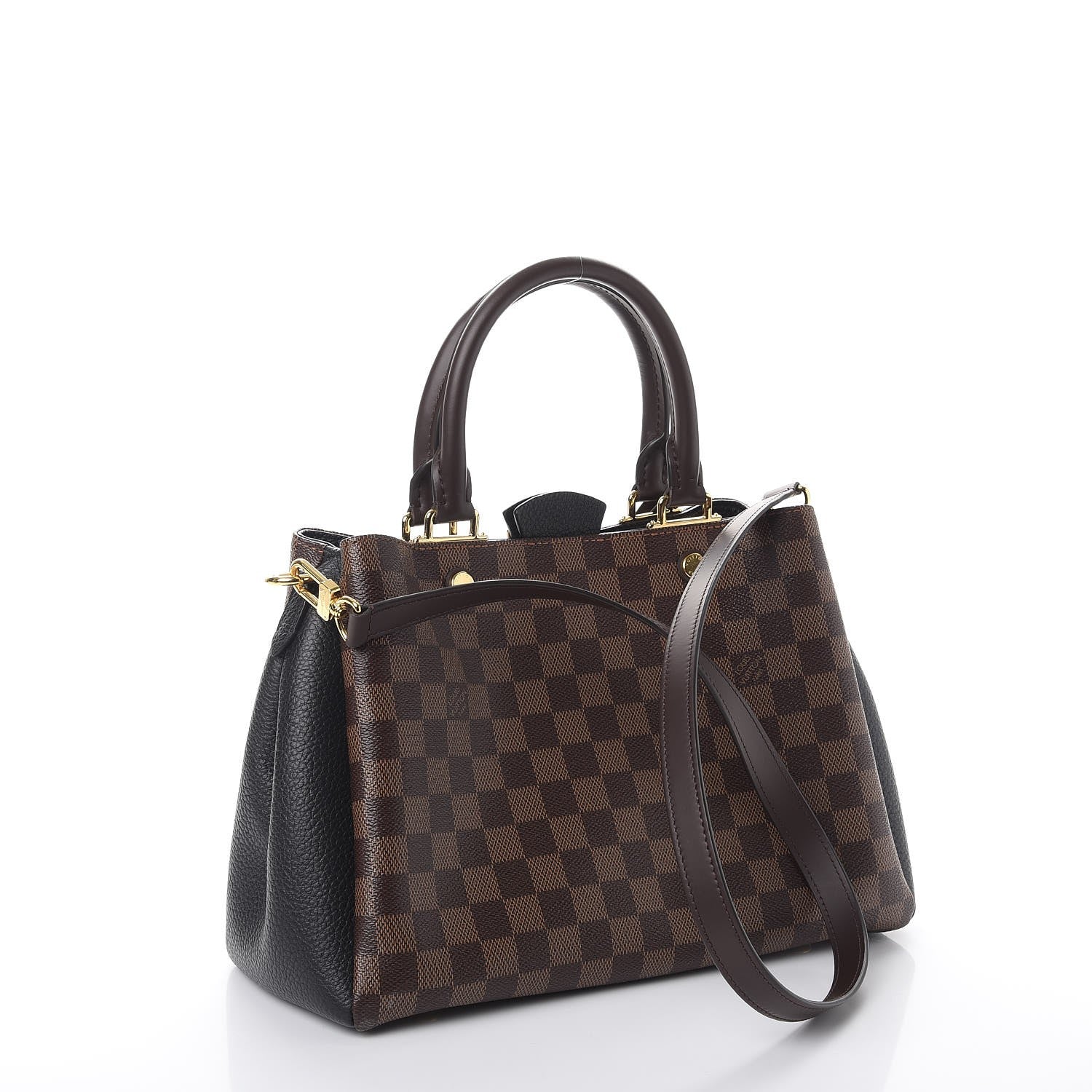 Louis Vuitton Damier Ebene Cuir Taurillon Brittany Black 3 of 8