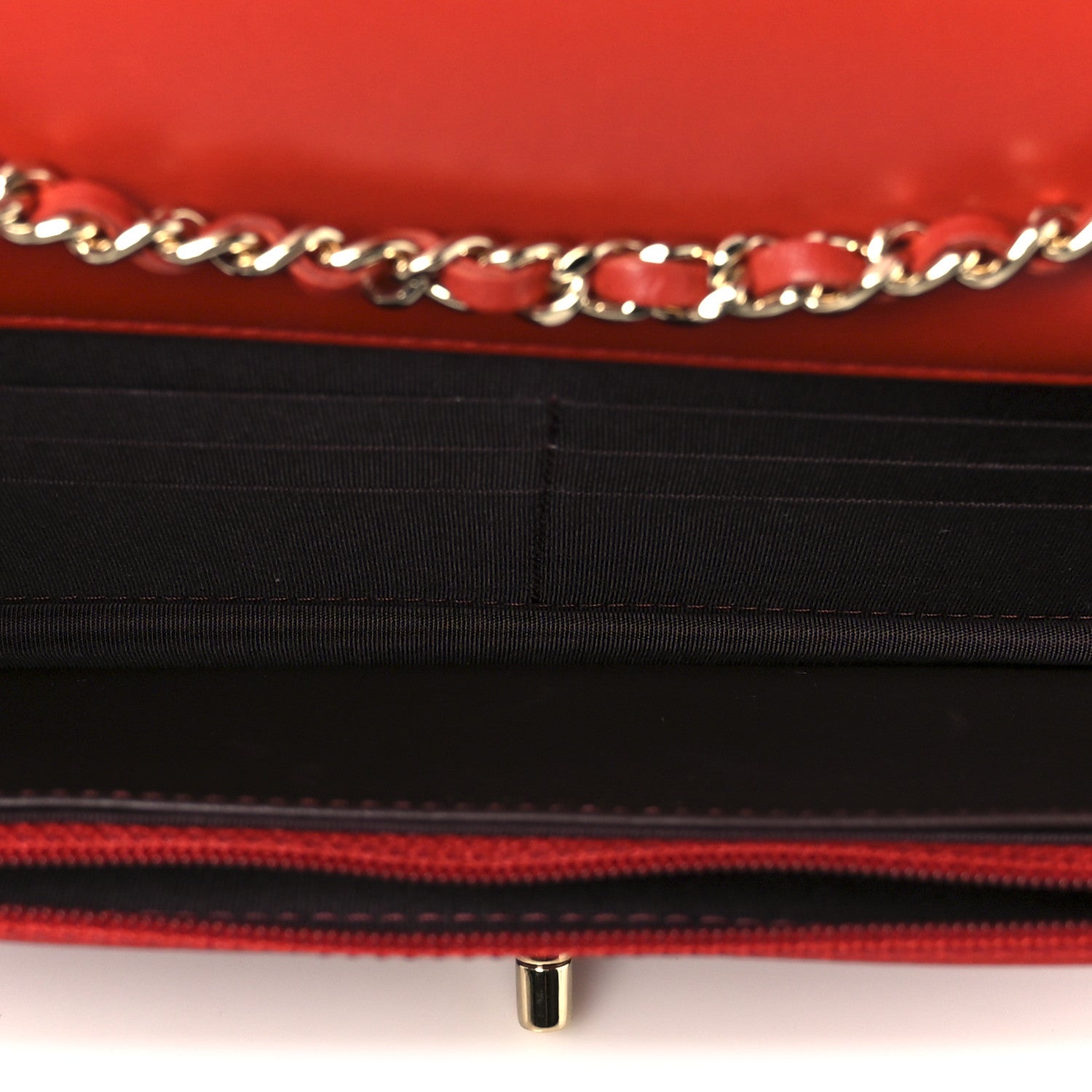 Chanel Lambskin Quilted Trendy CC Wallet On Chain WOC Red 5 of 12