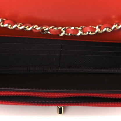 Chanel Lambskin Quilted Trendy CC Wallet On Chain WOC Red 5 of 12