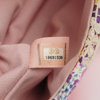 Chanel Fabric Patchwork Medium Flap Bag Pink 7 of 8