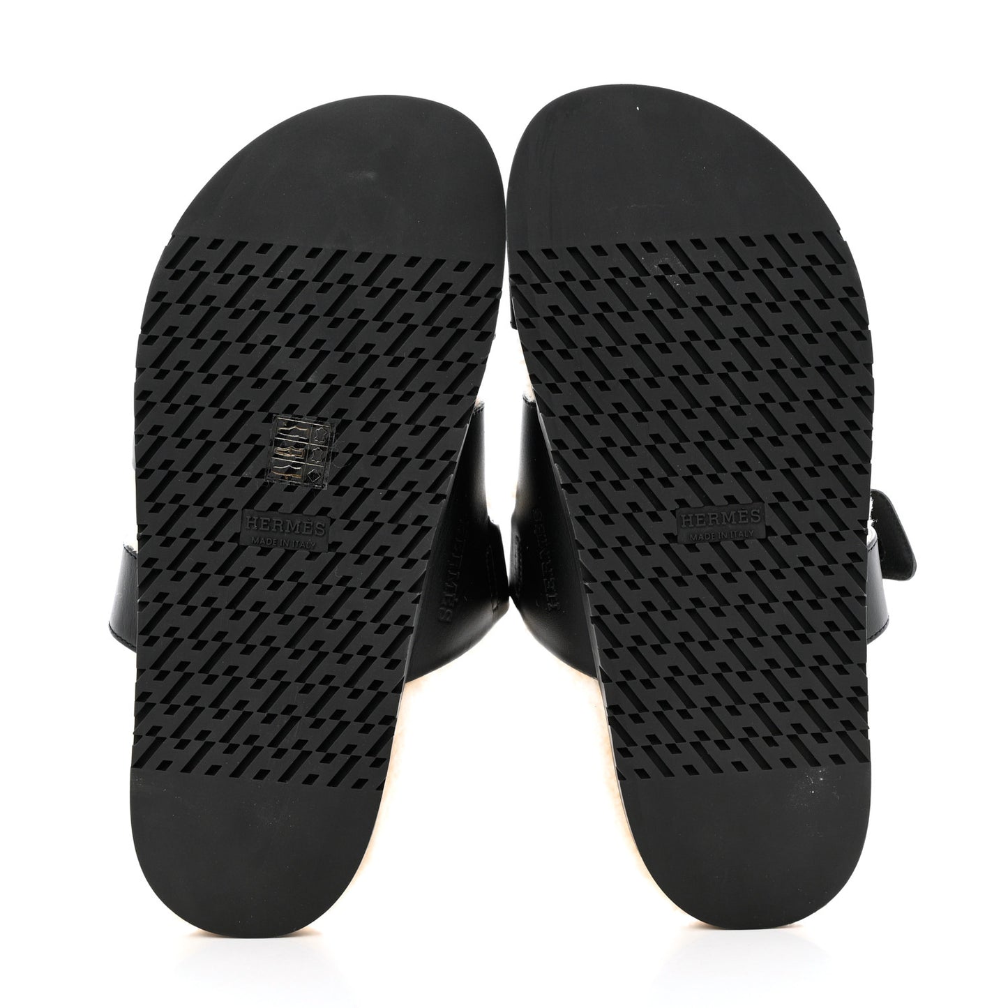 Veau Indios Woolskin Mens Chypre Sandals 38 Black Ecru