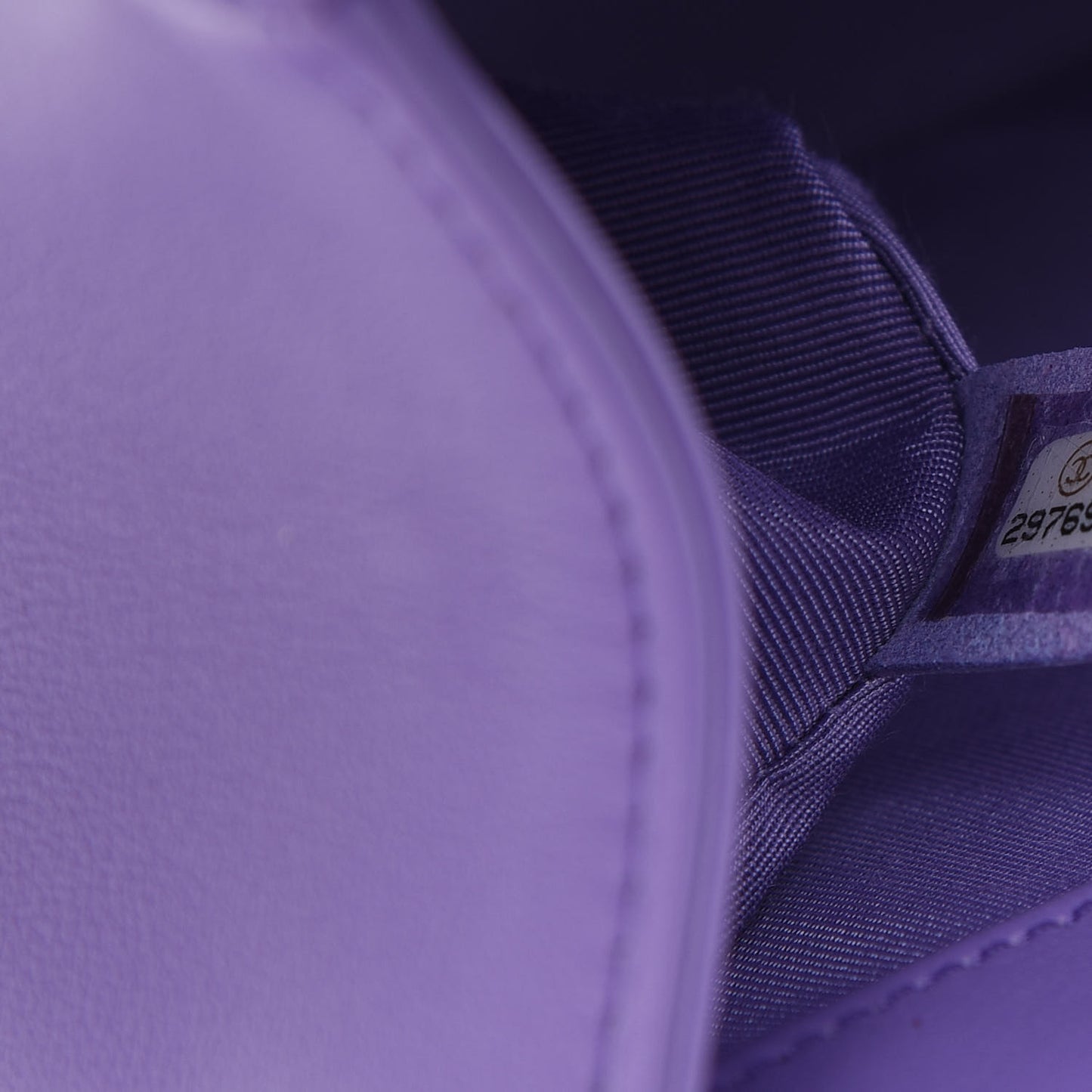 Calfskin Quilted Medium Boy Flap Purple