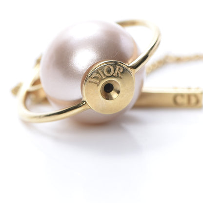 Christian Dior Pearl Tribales Dangle Chain Earrings Pink Gold 5 of 5