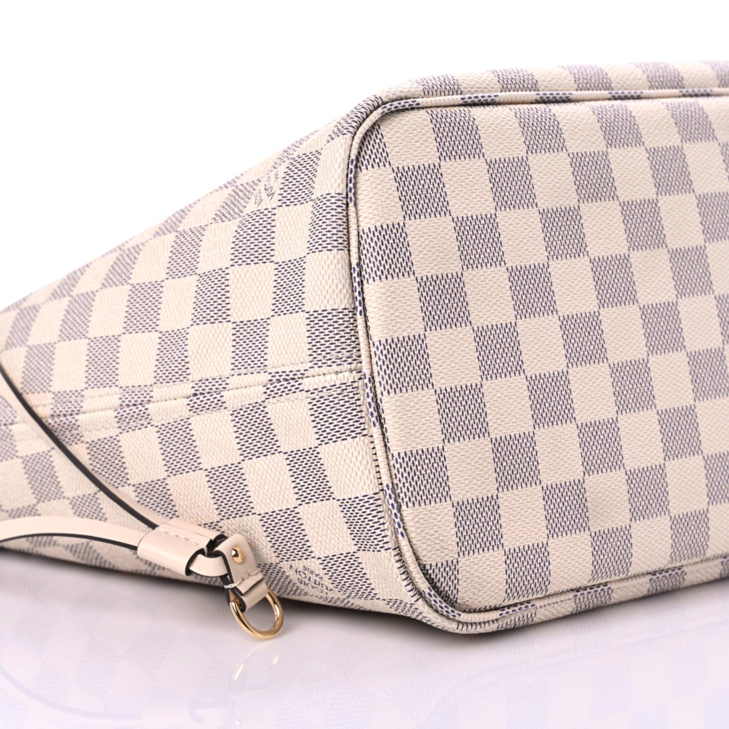 Louis Vuitton Damier Azur Braided Neverfull MM Pink 6 of 9