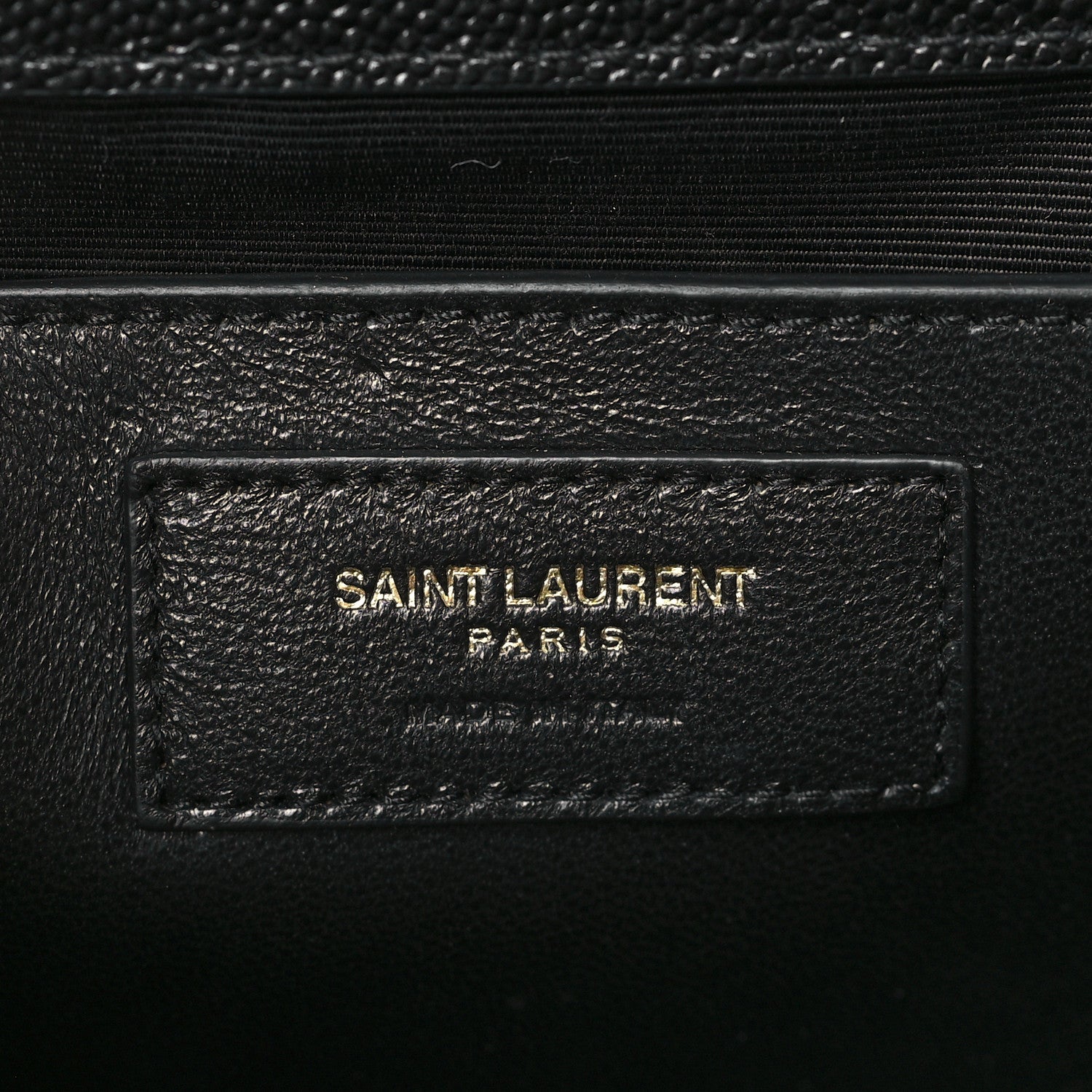 Saint Laurent Grain De Poudre Matelasse Chevron Medium Monogram Satchel Black 6 of 8