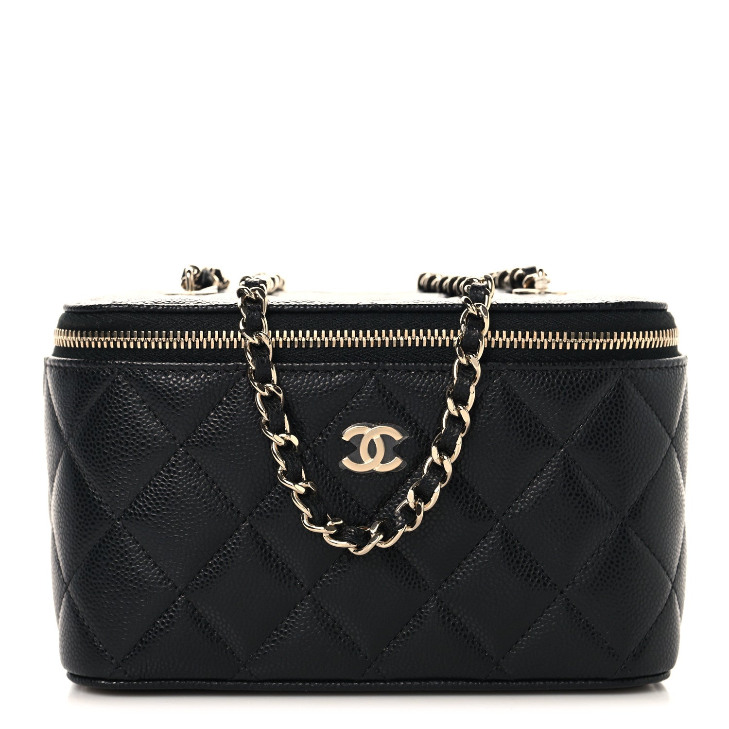 Chanel Caviar Quilted Small Vanity Case With Chain Black 1 of 12