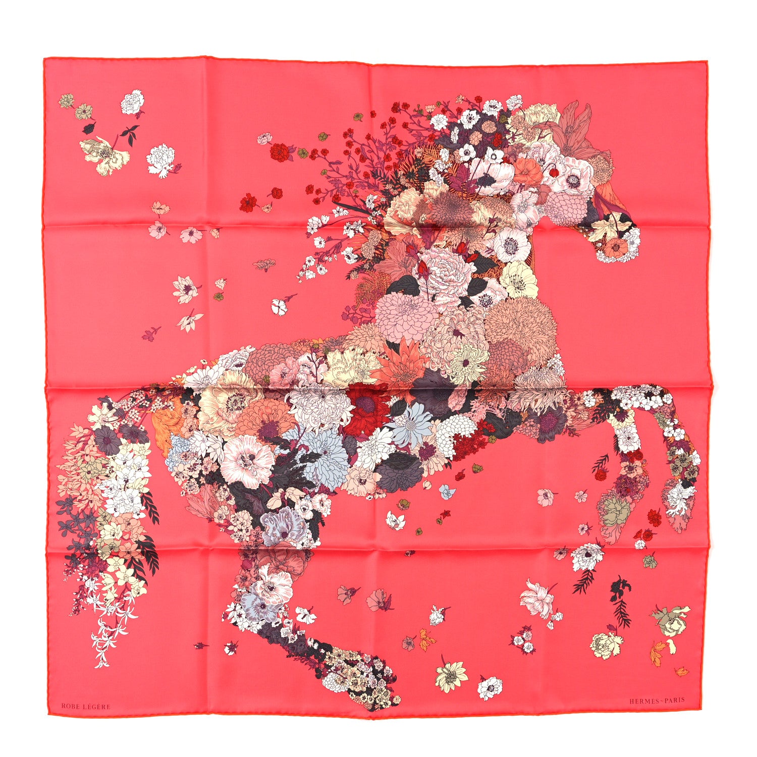 Hermes Silk Robe Legere Scarf 90 Rose Lipstick Vieux Rose 1 of 4