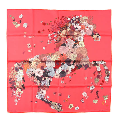 Hermes Silk Robe Legere Scarf 90 Rose Lipstick Vieux Rose 1 of 4