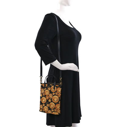 Versace Nylon Mini Medusa Shopper Crossbody Bag Black 2 of 8