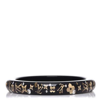 Louis Vuitton Resin Swarovski Small Inclusion Bracelet PM Black 1 of 4