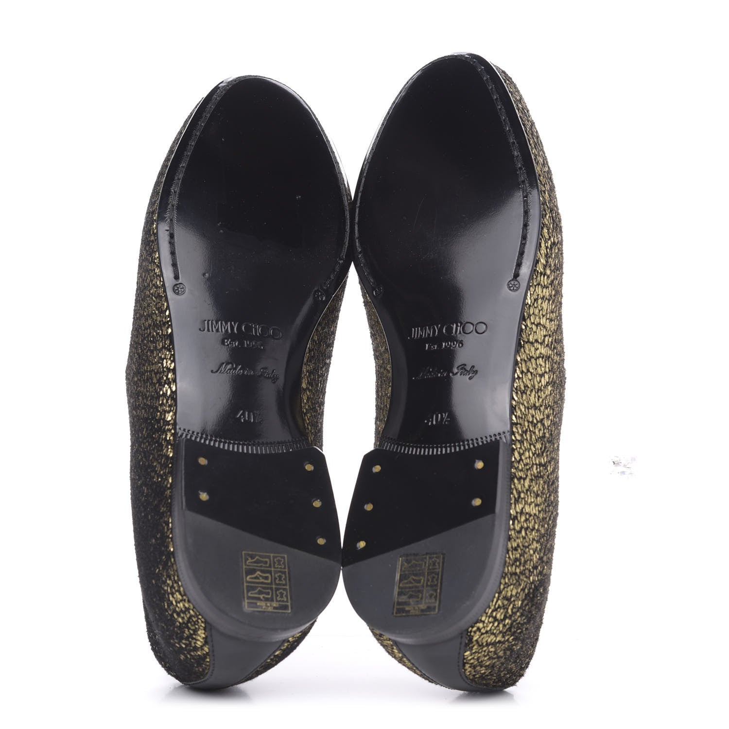 Jimmy Choo Metallic Pony Fabric Sloane Loafers 40.5 Gold 5 of 8