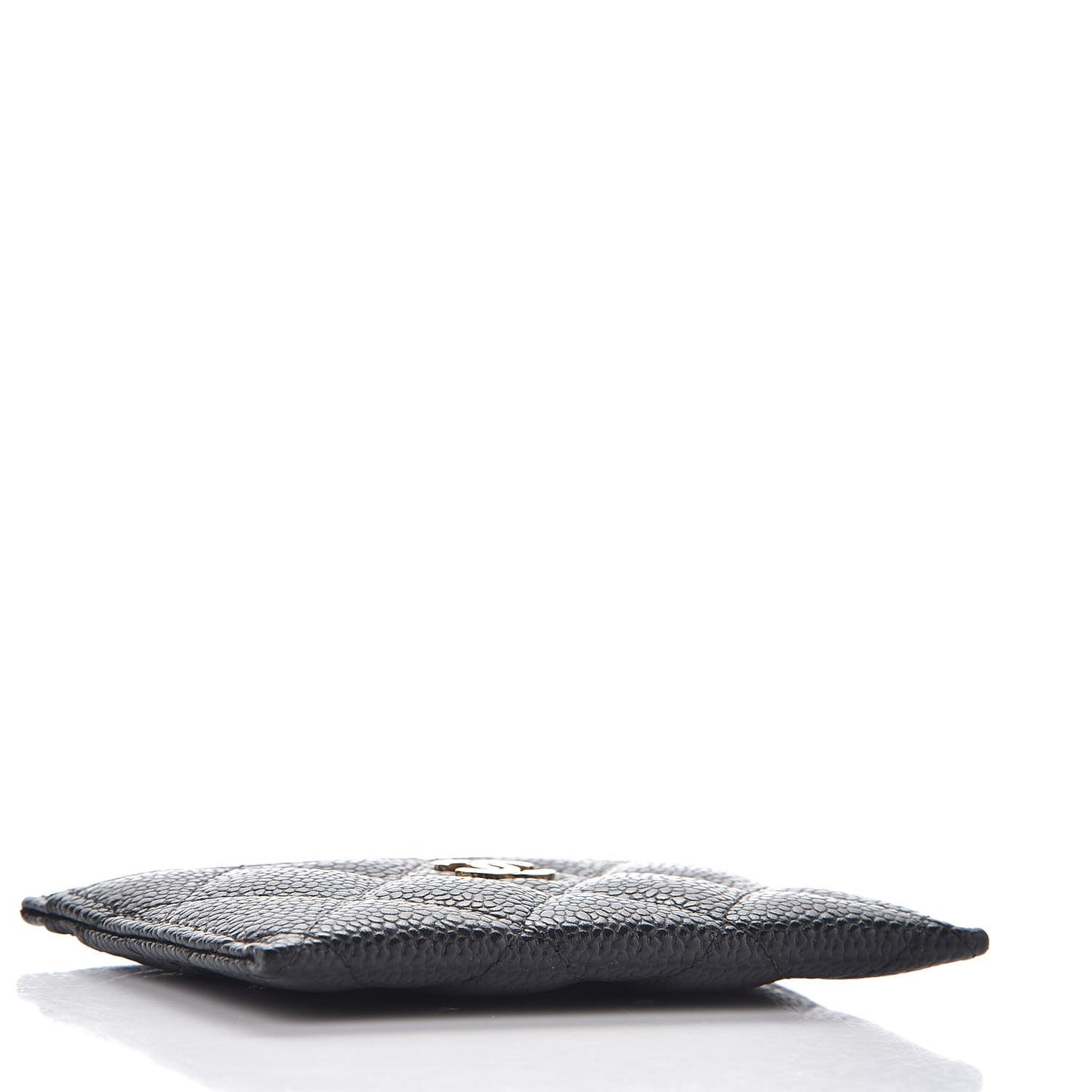 Caviar Quilted Card Holder Black