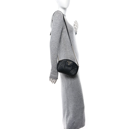 Prada Soft Calfskin Impunture Diagramme Dome Crossbody Bag Black 2 of 10