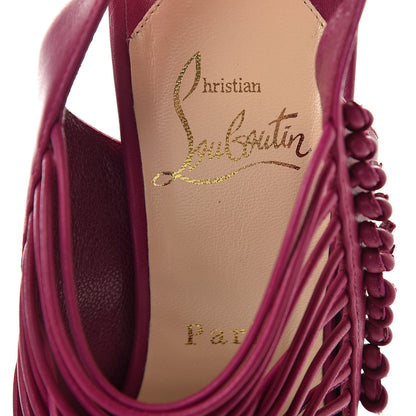 Christian Louboutin Calf VIP Mille Cordes 100 Pumps 37 Cranberry 6 of 13