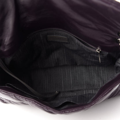 Chanel Calfskin Diagonal Quilted Flap Purple 5 of 10