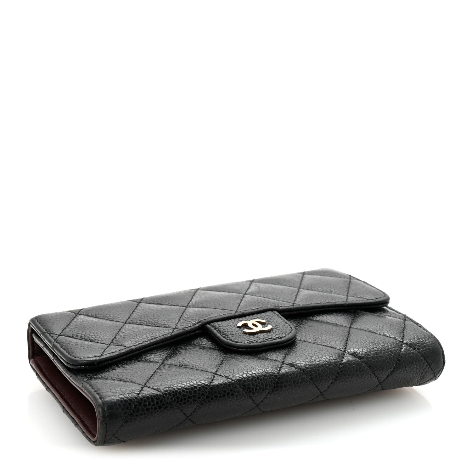 Chanel Caviar Quilted Long Flap Wallet Black 4 of 8