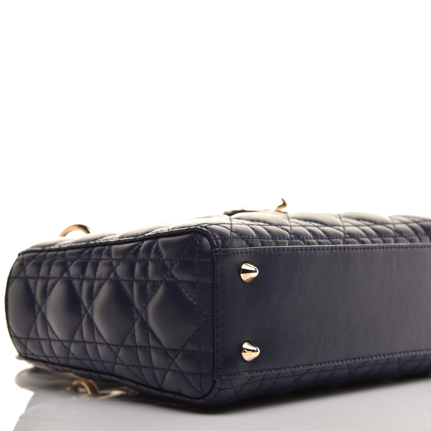 Christian Dior Lambskin Cannage Small Lucky Badges My Lady Dior Navy 7 of 8