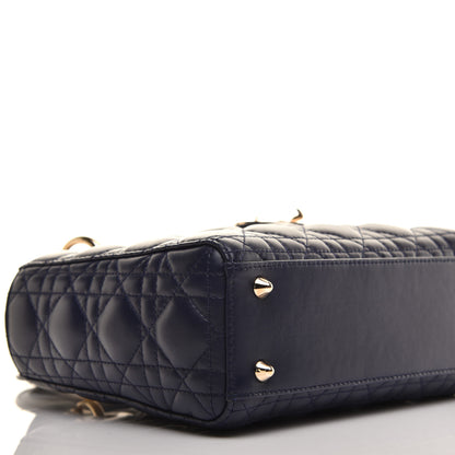 Christian Dior Lambskin Cannage Small Lucky Badges My Lady Dior Navy 7 of 8