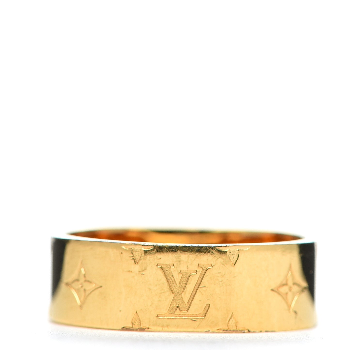 Brass Monogram Engraved Nanogram Ring S Gold