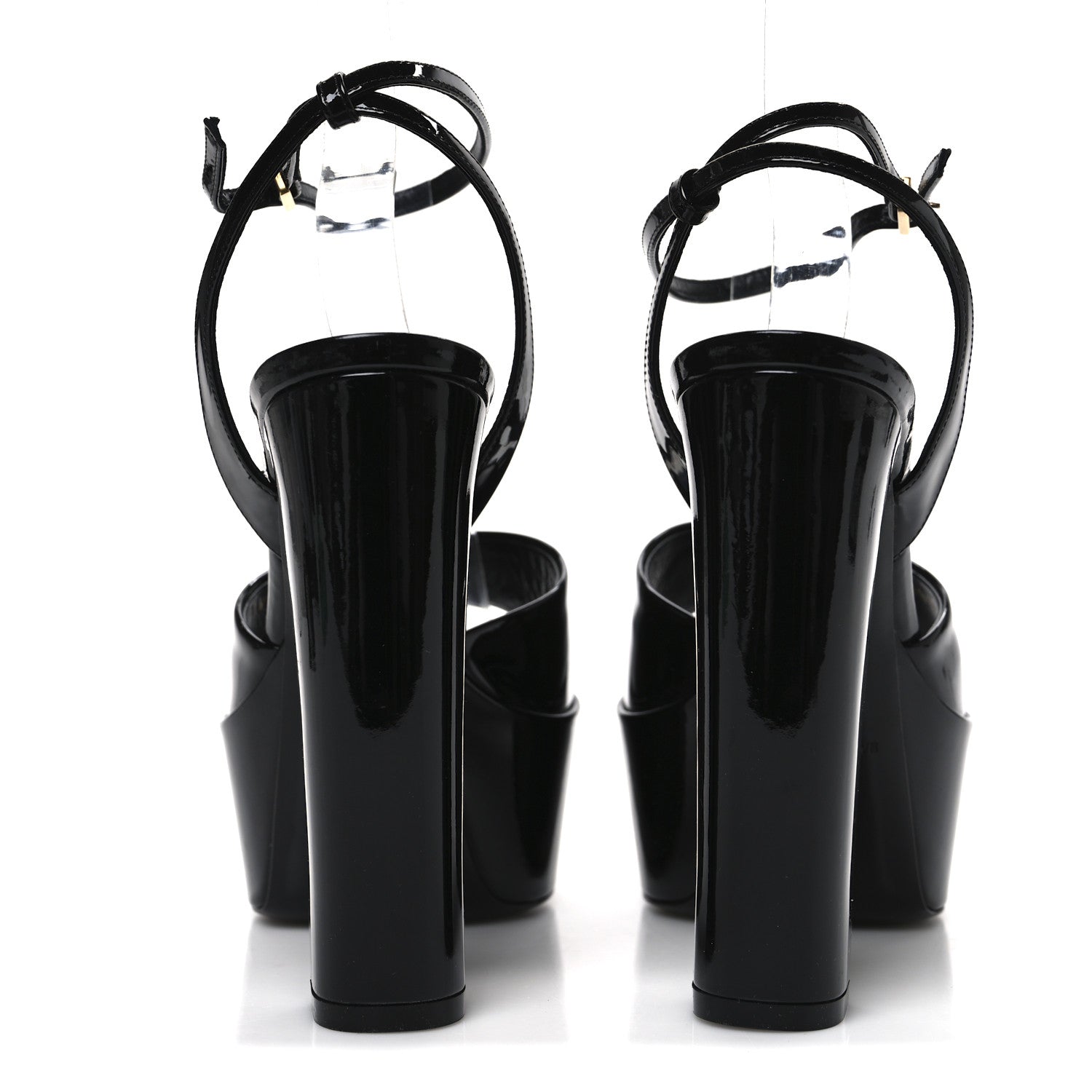 Saint Laurent Patent Jodie 95 Platform Sandals 38.5 Black 6 of 10
