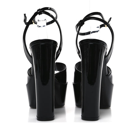 Saint Laurent Patent Jodie 95 Platform Sandals 38.5 Black 6 of 10