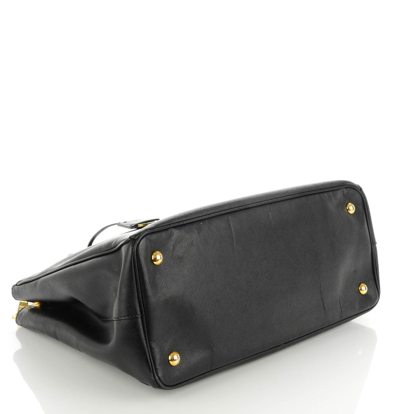 Saffiano Large Galleria Double Zip Tote Black