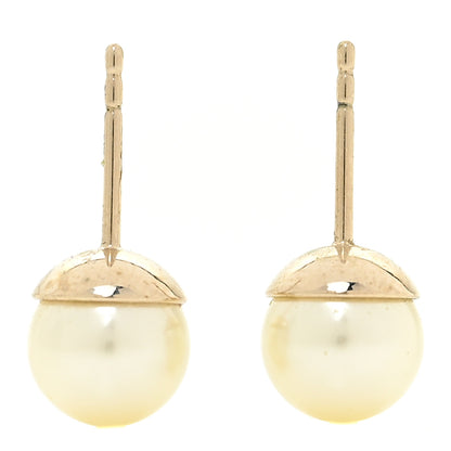 Christian Dior Pearl Mise En Dior Tribal Earrings Gold 3 of 5