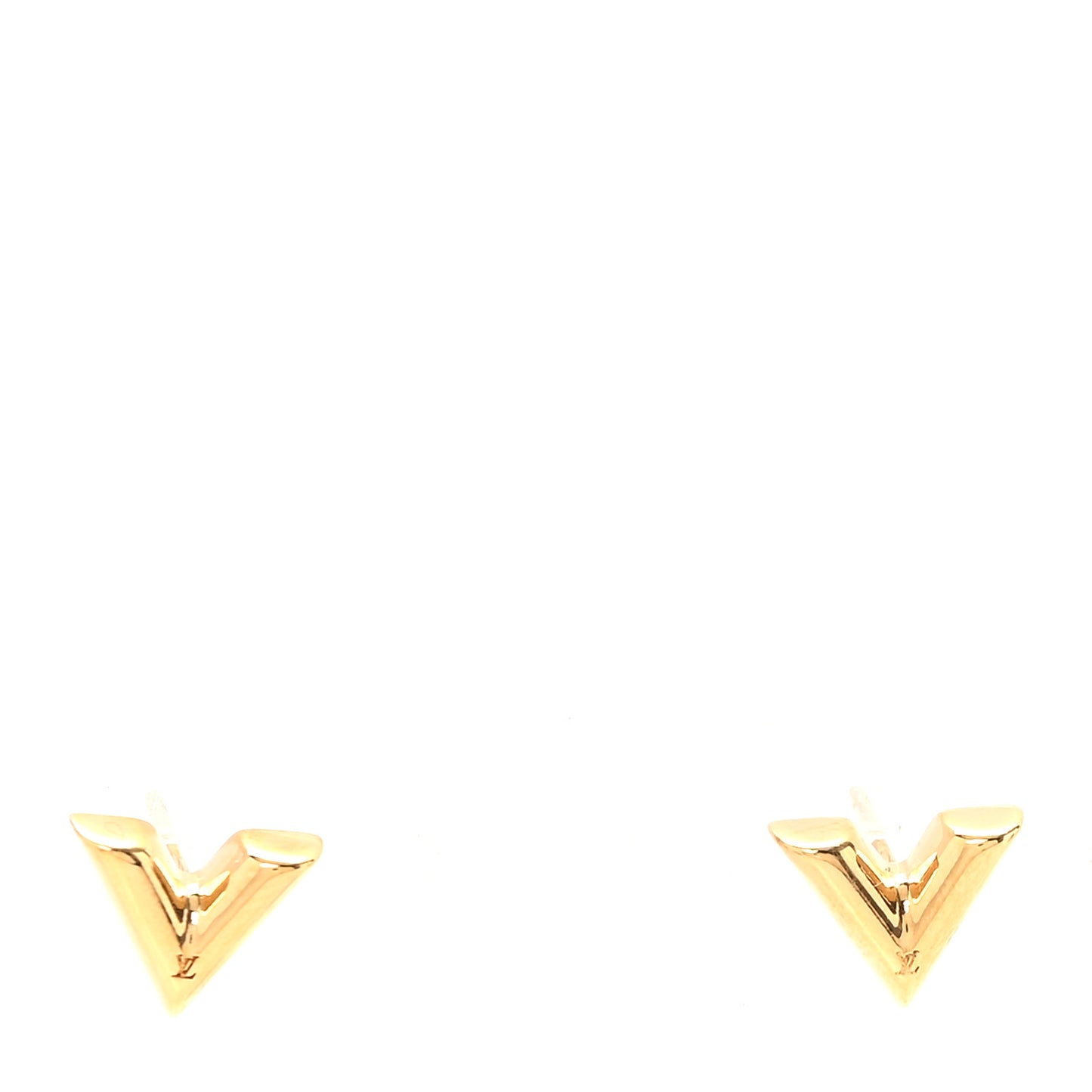 Brass Essential V Stud Earrings Gold