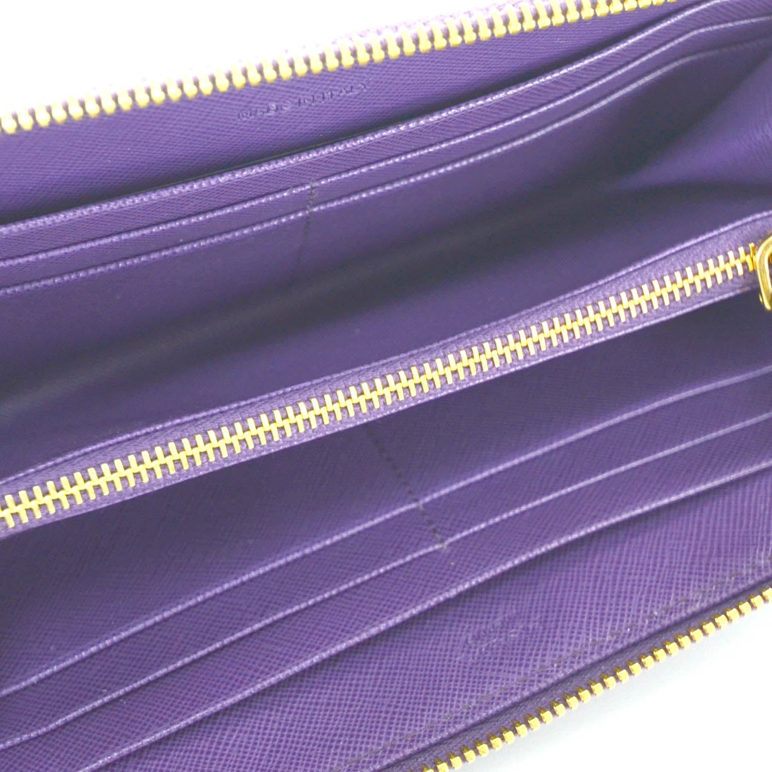 Prada Saffiano Zip Around Wallet Viola Purple 7 of 11