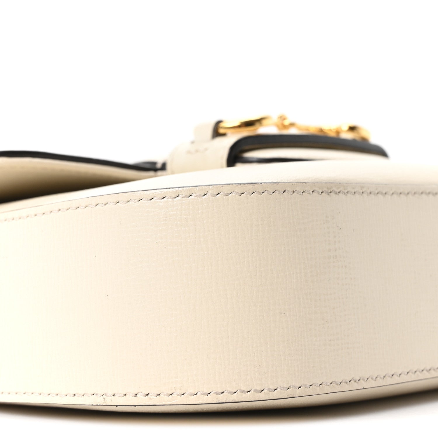 Gucci Azalea Calfskin Web Mini Horsebit 1955 Shoulder Bag Mystic White 9 of 10